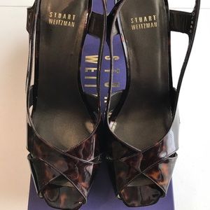 Stuart Weitzman Cognac Blenny Tartaruga Sz. 8M